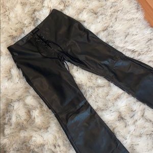 Genuine leather Guess pants